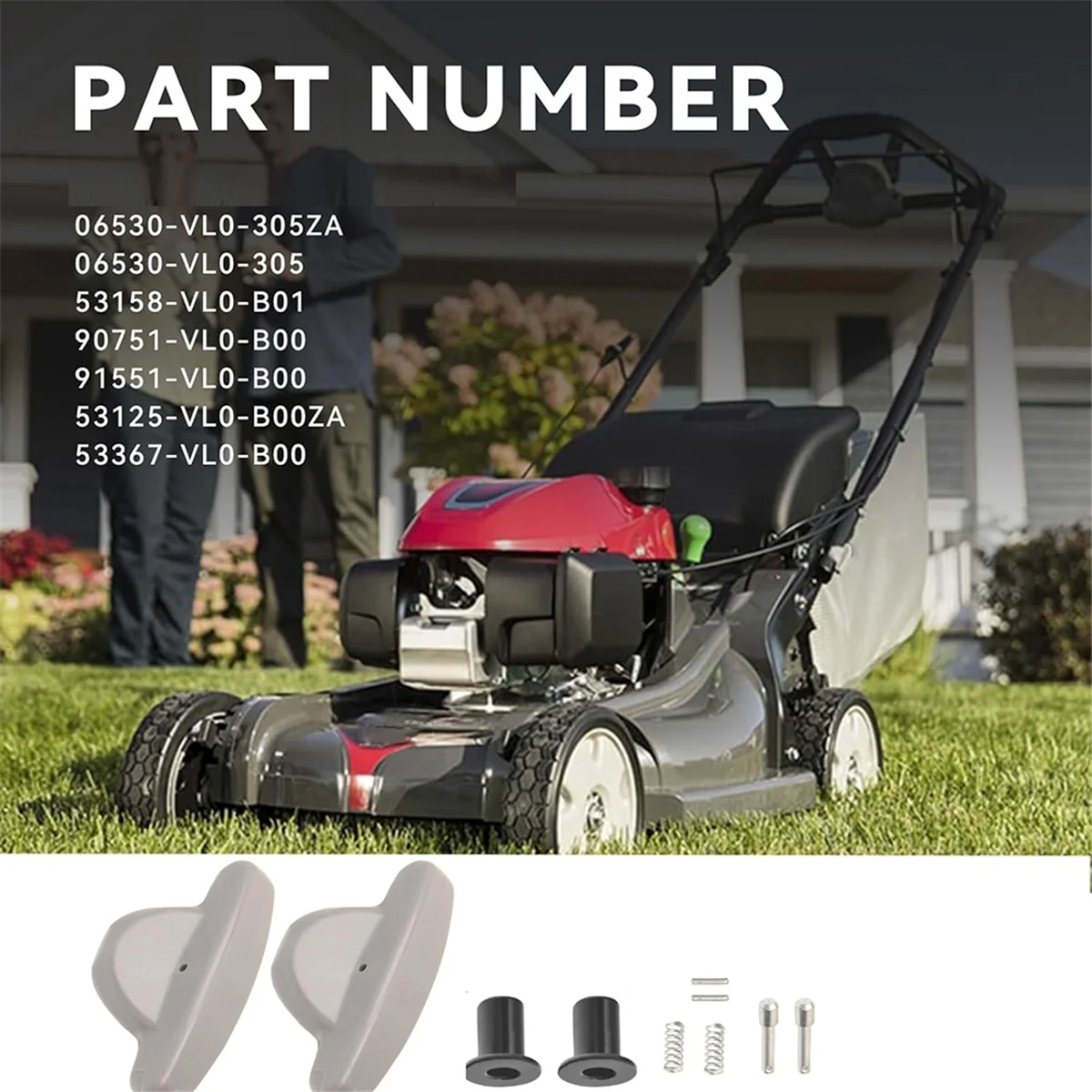 A002 2 pacotes 06530-VL0-315ZA kit de ajuste de alça para cortador autopropulsado de 21 polegadas e 22 polegadas, adequado para modelo HRX2175VKA HRR2168VKA