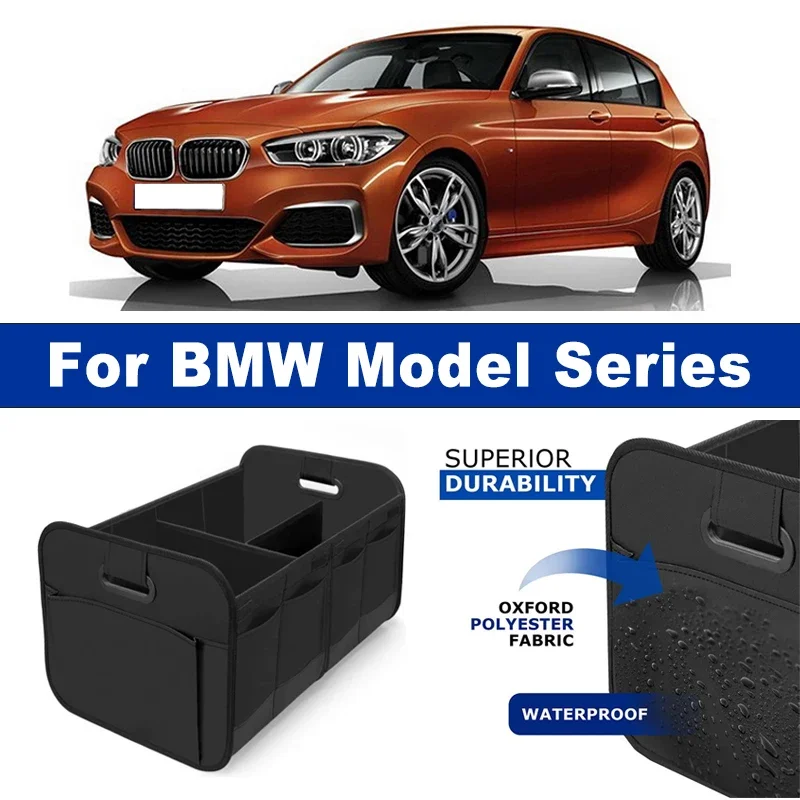 

Foldable Car Organizer Portable Storage Box With Side Net for BMW F30 F31 E90 E91 G20 G30 F10 F20 X1 X3 X5 X2 X6 M2 M3 i3 i4