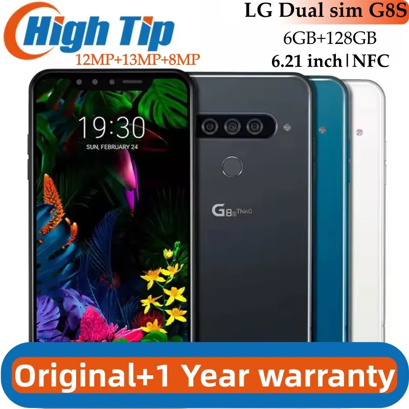 Original LG G8S G810EAW 4G NFC 6GB + 128GB téléphone portable empreinte digitale 12MP + 13MP + 8MP 6.21 ''Snapdragon855 OctaCore Android SmartPhone Original LG G8S G810EAW 4G NFC 6GB + 128GB téléphone portable empreinte digitale 12MP + 13MP + 8MP 6.21 ''Snapdragon855 OctaCore Android SmartPhone