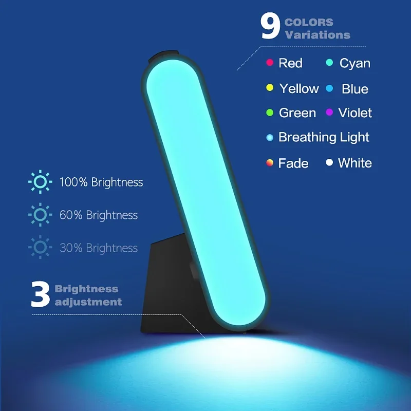70 لون منبه رقمي درجة الحرارة تاريخ الرطوبة مع 9 ألوان RGB المزاج ضوء 2 إنذار غفوة ساعة الطاولة 12/24H DST ساعة ليد
