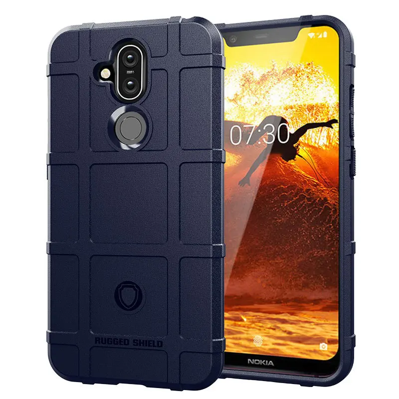 Armor Heavy Phone Case for Nokia 8.1 X7 Shockproof Matte Rubber Cover for nokia x7 Nokia8.1 Soft Silicone Shield Cases