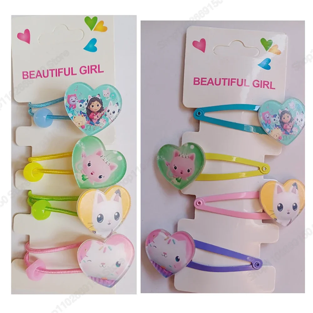 Gabby Dollhouses Girls Cartoon Cute Hair Clip Kids Anime Kawaii Hair-Ties Fashion Charms Headwear Accessories Head-dress Gifts