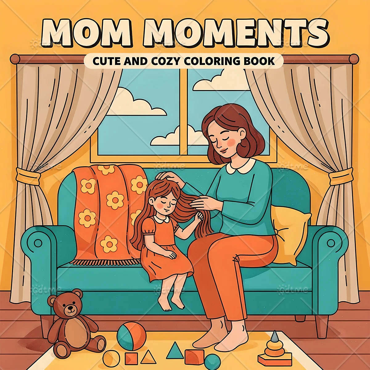 

MOM MOMENTS Coloring Book for Adults Featuring Cartoon Bold-easy Patterns for Relaxation Kids DIY Painting Drawing Books