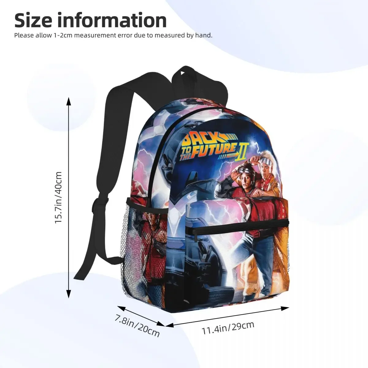 Back To The Future Student Backpack School Bag Hiking Travel Daypack for Boys Girls Fashion Bookbag Shoulder Bags