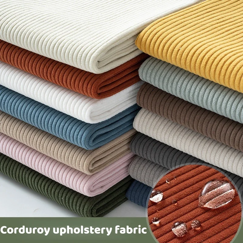 

1/2/3m Thicker Durable Corduroy Decorative Sewing Fabric Solid Colors Scandinavian-Style Cushions Stripes DIY Fabric
