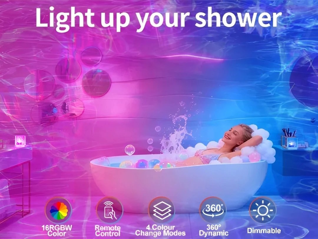 Ozeanwellen-Dynamischer Wasserwellen-LED-Projektor, 16-Farben RGB Fernbedienung Ozeanwellen-Nachtlicht für Schlafzimmer Party Dekoration – Detail 1