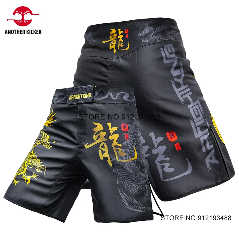 MMA Grappg Fight Dargon Sublimated Kick Bo Muay Thai BJJ Men Gym Workout Pants Kickbo Wrestg Shorts