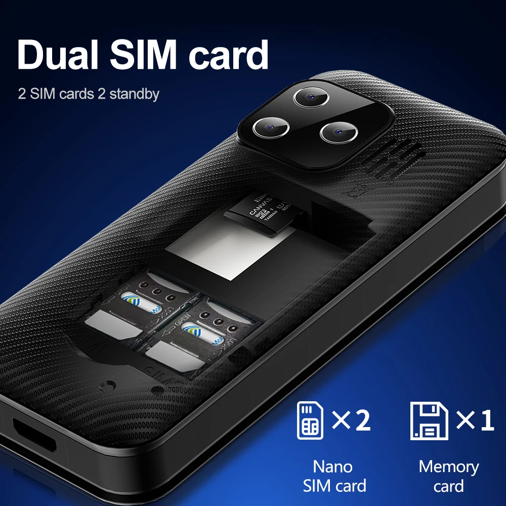 SERVO Dual SIM Small Mobile Phone Bluetooth Dialer MP4 Player Speed Dial Magic Voice Unlocked Super Mini Feature Cellular Phones