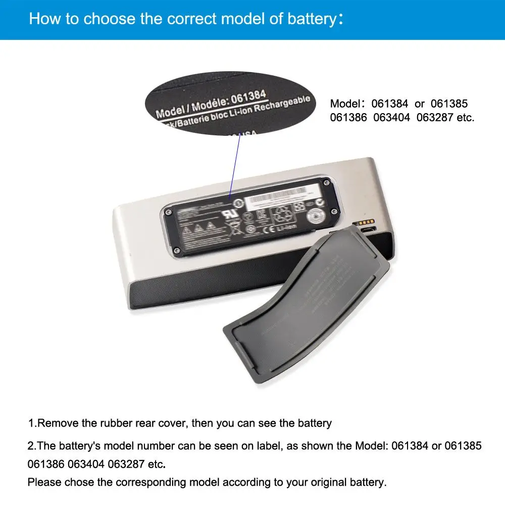 Replacement Battery 061384 063404 063287 061386 061385 For BOSE SoundLink Mini I Bluetooth Speaker Battery 2330mAh