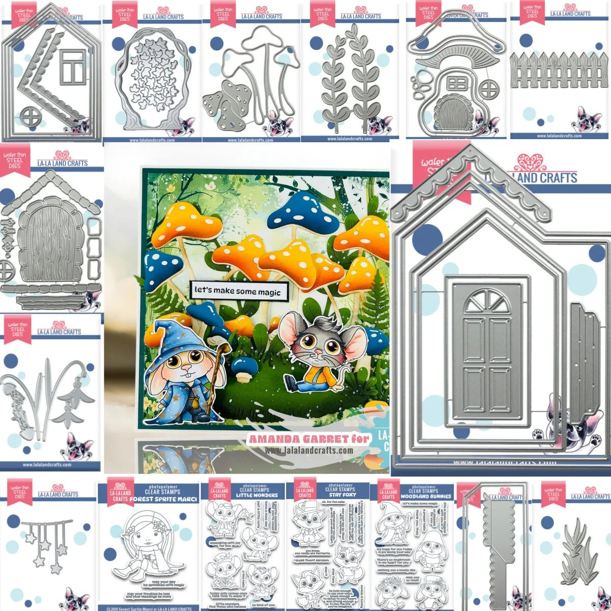 

Mushroom House Add On Fuchsia Flowers Picket Fence Clear Stamps Metal Cutting Dies For DIY Decorating Scrapbook Gift Card 2026