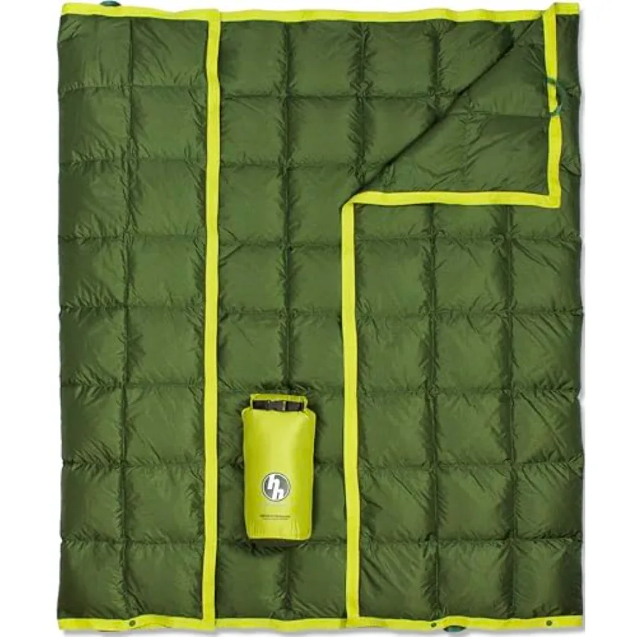 Horizon Hound Down Camping Blanket 650 Fill Power - Ultralight Backpacking Quilt 1lb 6oz Warm and Water-Resistant 20D Nylon She