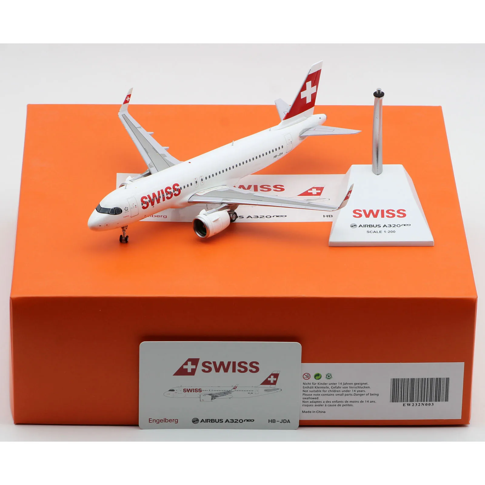 

EW232N003 Alloy Collectible Plane Gift JC Wings 1:200 SWISS Air "StarAlliance" Airbus A320neo Diecast Aircraft Jet Model HB-JDA