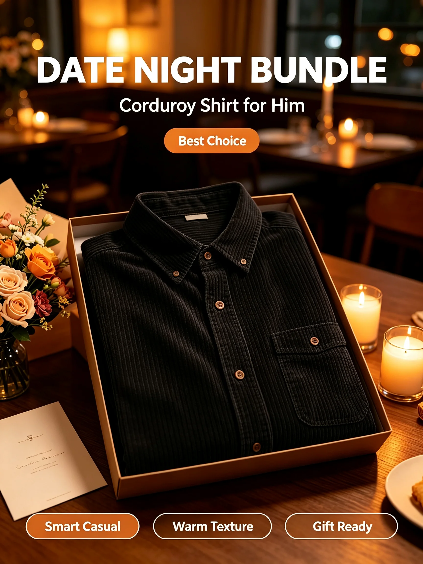 Camisa de manga larga de pana - Corduroy Button Up Shirt Men reseña y precio