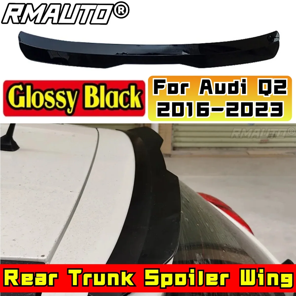 

Car Rear Roof Wing Body Kit ABS Plastic Car Rear Spoiler Wing For Audi Q2 2016 2017 2018 2019 2020 2021 2022 2023 Exterior Part