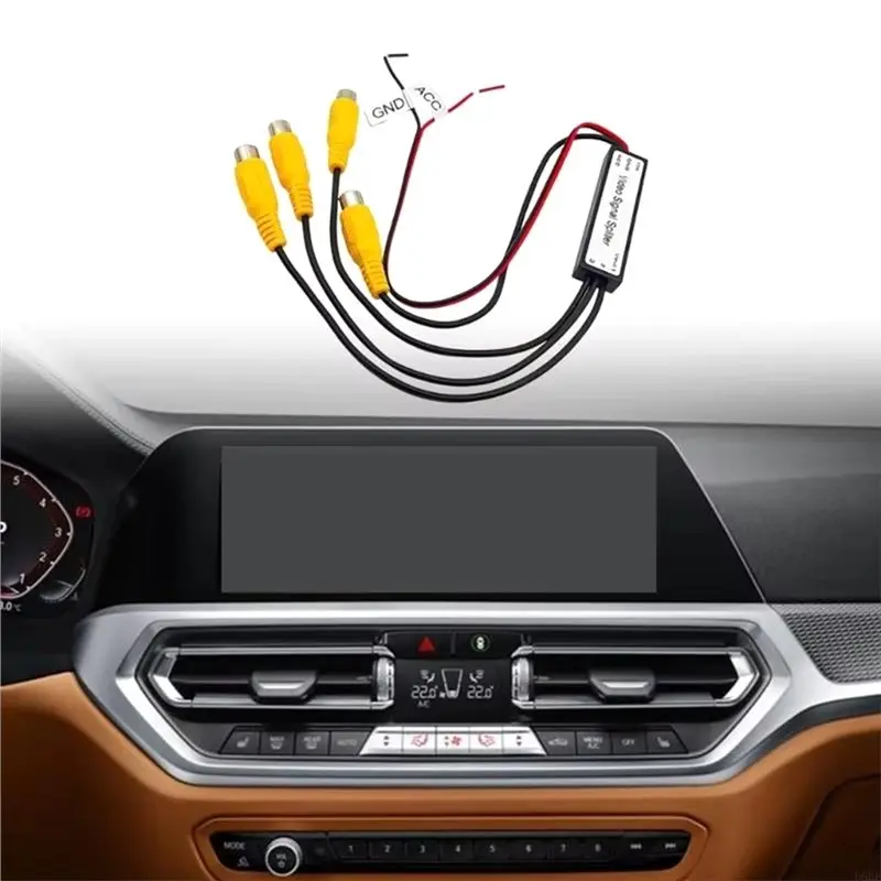 A02Q-AHD720P CVBS Video Signal Splitter 1 To 3 Output RCA Video Booster Amplifier Splitter For Car For TV, DVD, CCTV