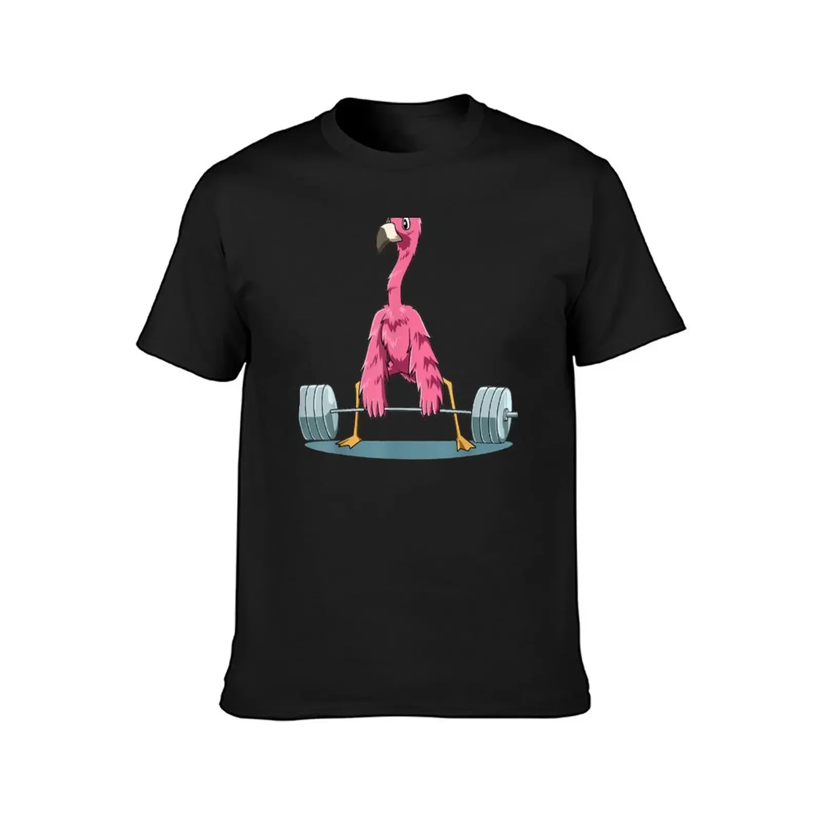 Weightlifting Flamingo Deadlifting Flamingo Powerlifting Gym T-Shirt anime figures summer tops oversized tshirts for men