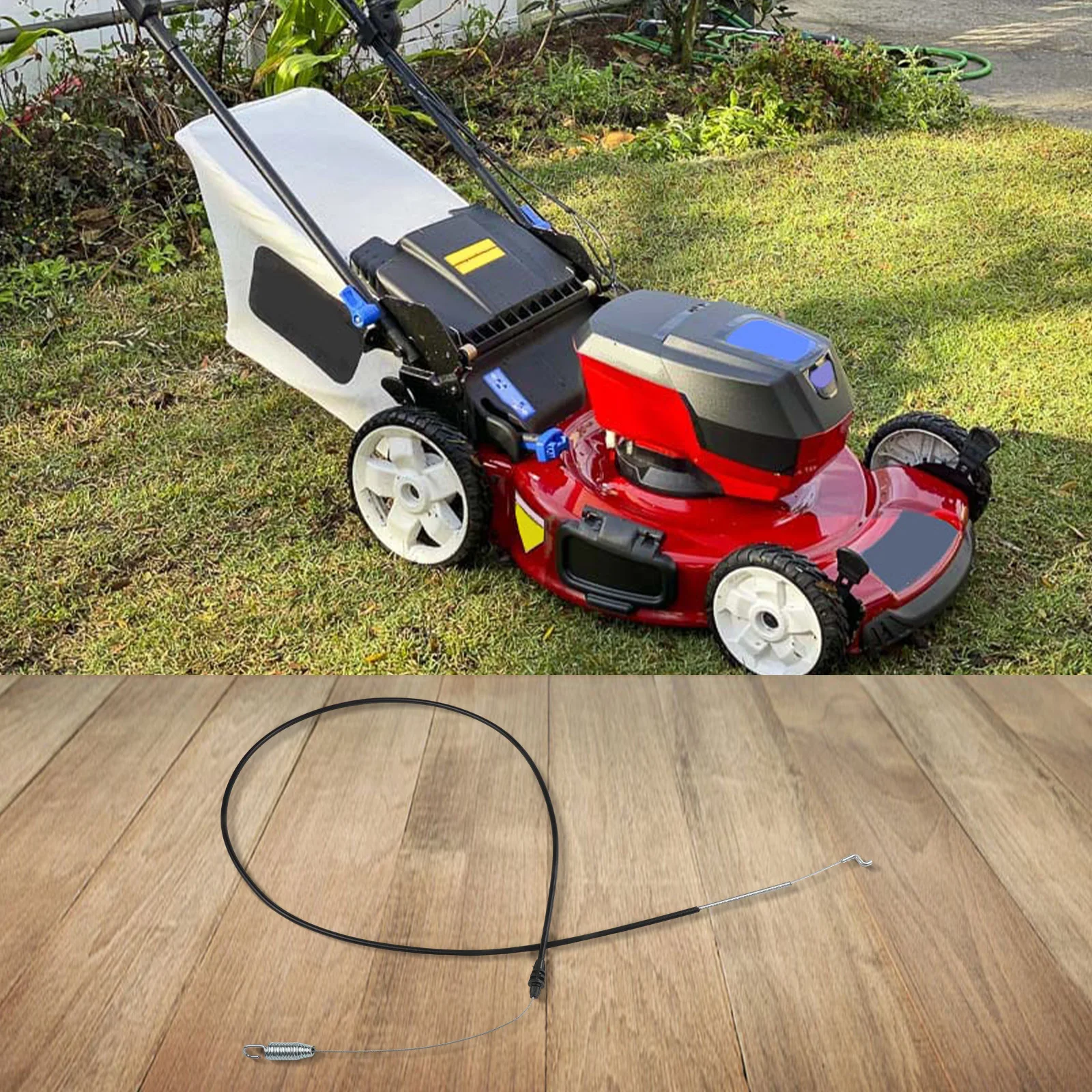 Traction Cable for Self Propelled 22 Recycler Front Drive Mower Part 1051845 with Z Bend and Spring Cable Ends