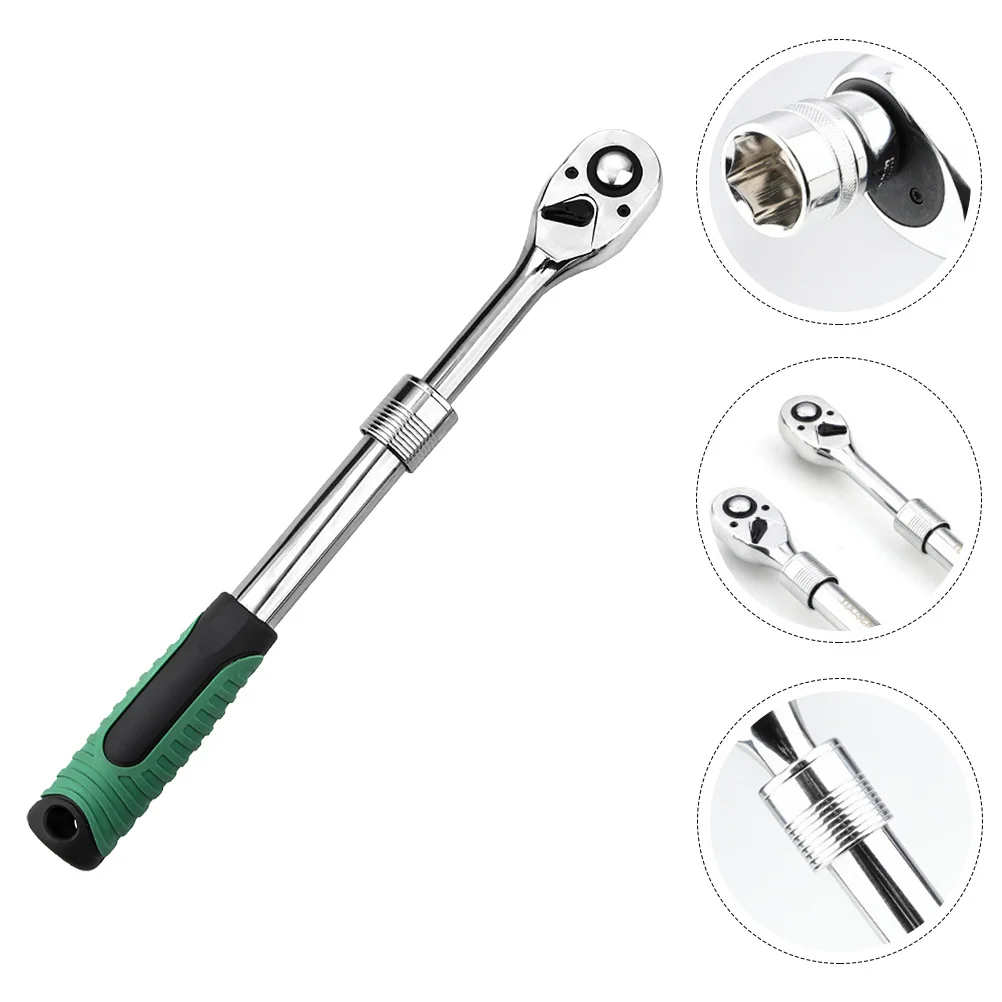 

1Pcs Steel Ratchet Spanner Stretchable Ratchet Wrench 72-Tooth Design Small Angle Rotation Repair Tool for Auto Production Line