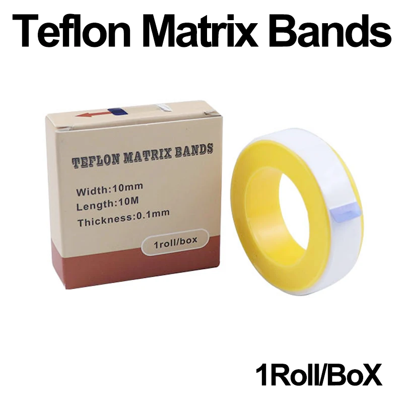 0.1Mm Dental Teflon Matrix Bands 10M/roll White Matrices Retainer Strips for Teetn Restoration Dentist Material view 4