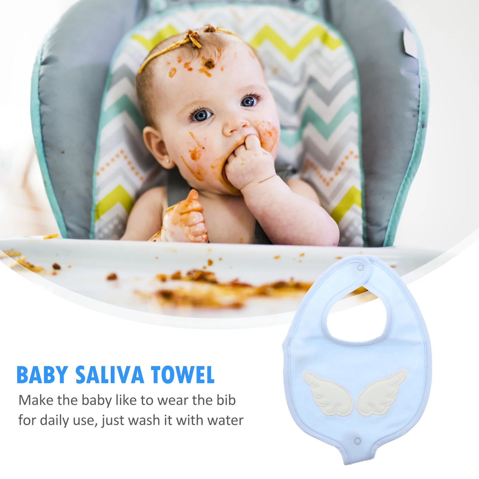 

1Pcs Baby Saliva Towel Infant Bib Cotton Drooling Bib Pacifier Buckle Lightweight Durable Baby Feeding Bibs Multi-Functional Bid