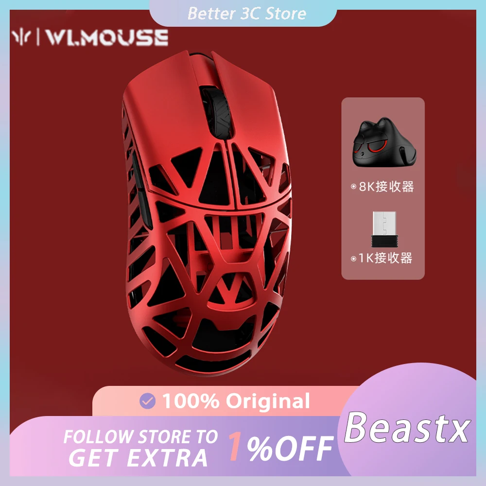 Wanling Wlmouse Beastx Mouse Rgb Dual Mode Wireless Gaming Mice Light Weight Paw3395 Mouse Pc Gamer Accessory Custom Gifts