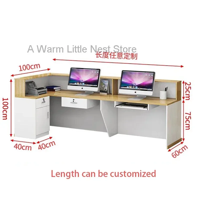 

Purpito Salon Reception Desks Beauty Office Modern Cashier Reception Desks Luxury Bar Recepción Negocio Commercial Furniture