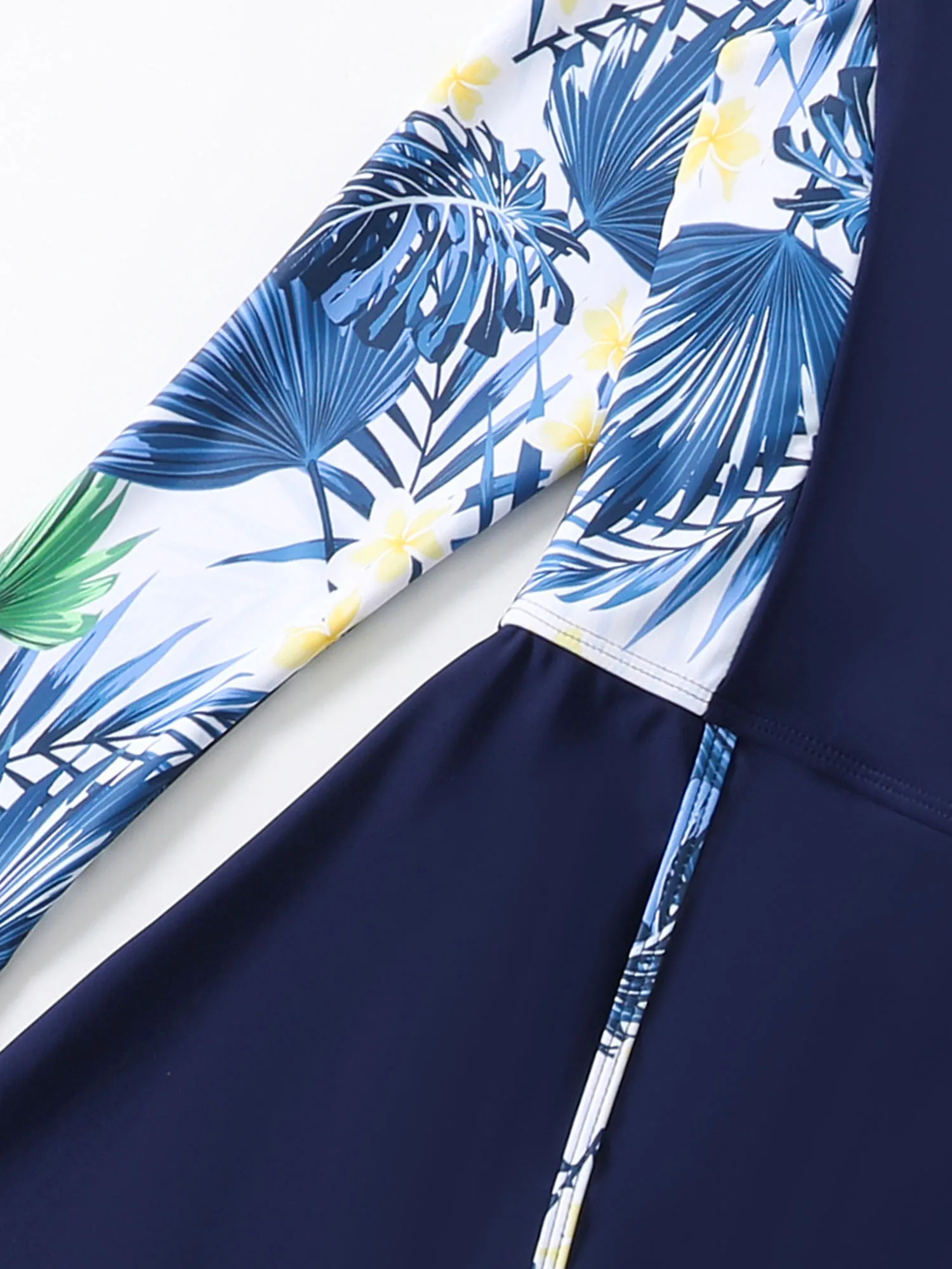 المرأة السباحة رومبير طفح الحرس طويلة الأكمام قميص السباحة و طماق الأزهار طباعة مسلم ثوب السباحة ملابس السباحة لركوب الأمواج والغوص