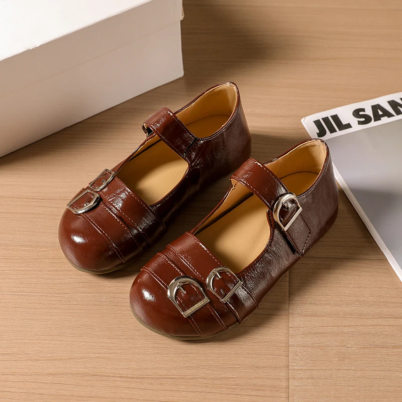 Outdoor Shallow Casual Ladies Flats Fashion Belt Buckle Women Mary Jane Shoes Spring Autumn Round Toe Breathable Flat Shoe New view 3
