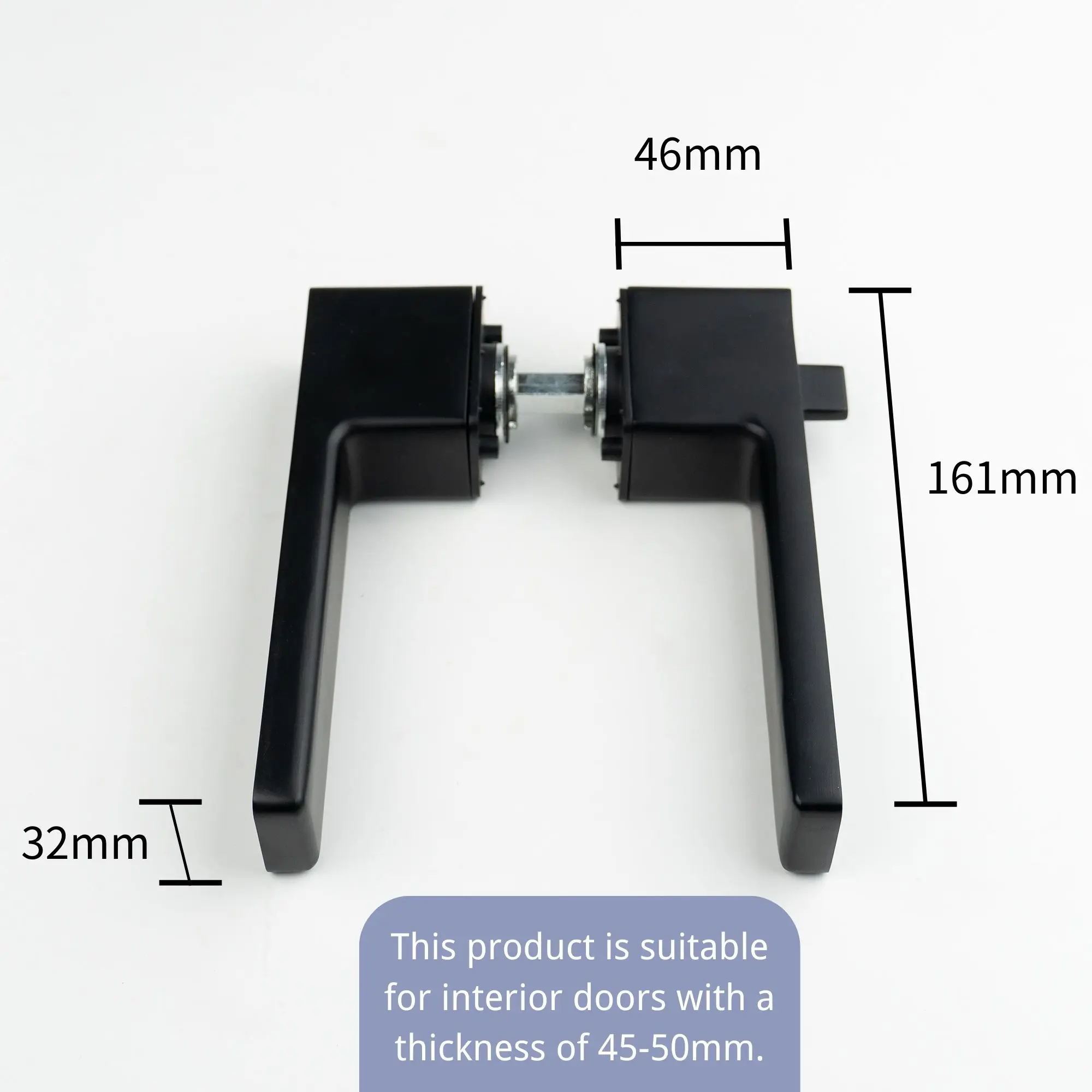 VERQNI MANIGLIE & ACCESSORI JL-02 Matte Black Mute Rectangle Modern Aluminium Door Handle Magnetic suction Lock
