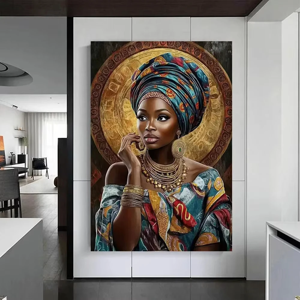 

Rich African Women Portrait 500/1000/1200/2000 PCS Jigsaw Puzzles Family Activity Games for Bedroom Gameroom Home Decor Gift