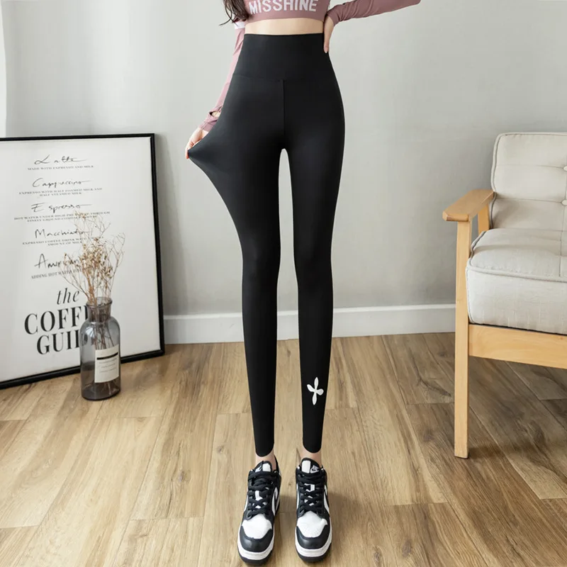 Autumn and winter 2023 new type  leggings elastic nine point pants women soft Slimming all-match clothes