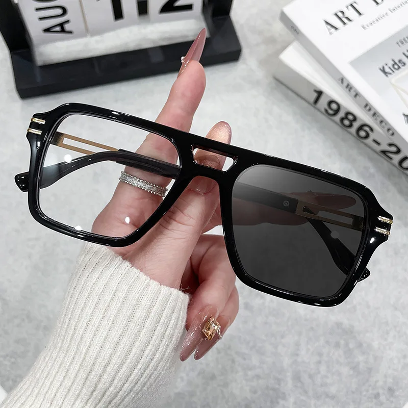 Black Square Computer Glasses Frame Women Men Anti Blue Light Rectangle Eyewear Blocking Optical Spectacle Eyeglasses