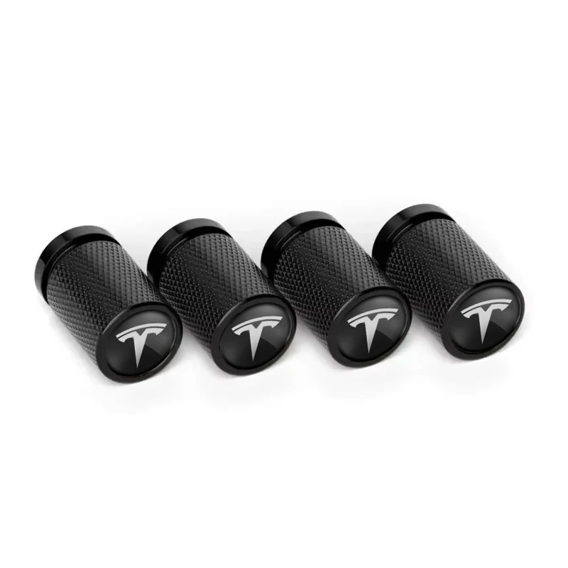 4pcs Car Wheel Tire Valve Caps Stem Decorative Covers for Tesla Model X S Y 3 Roadster P85D P90D P100D Exterior Accessories