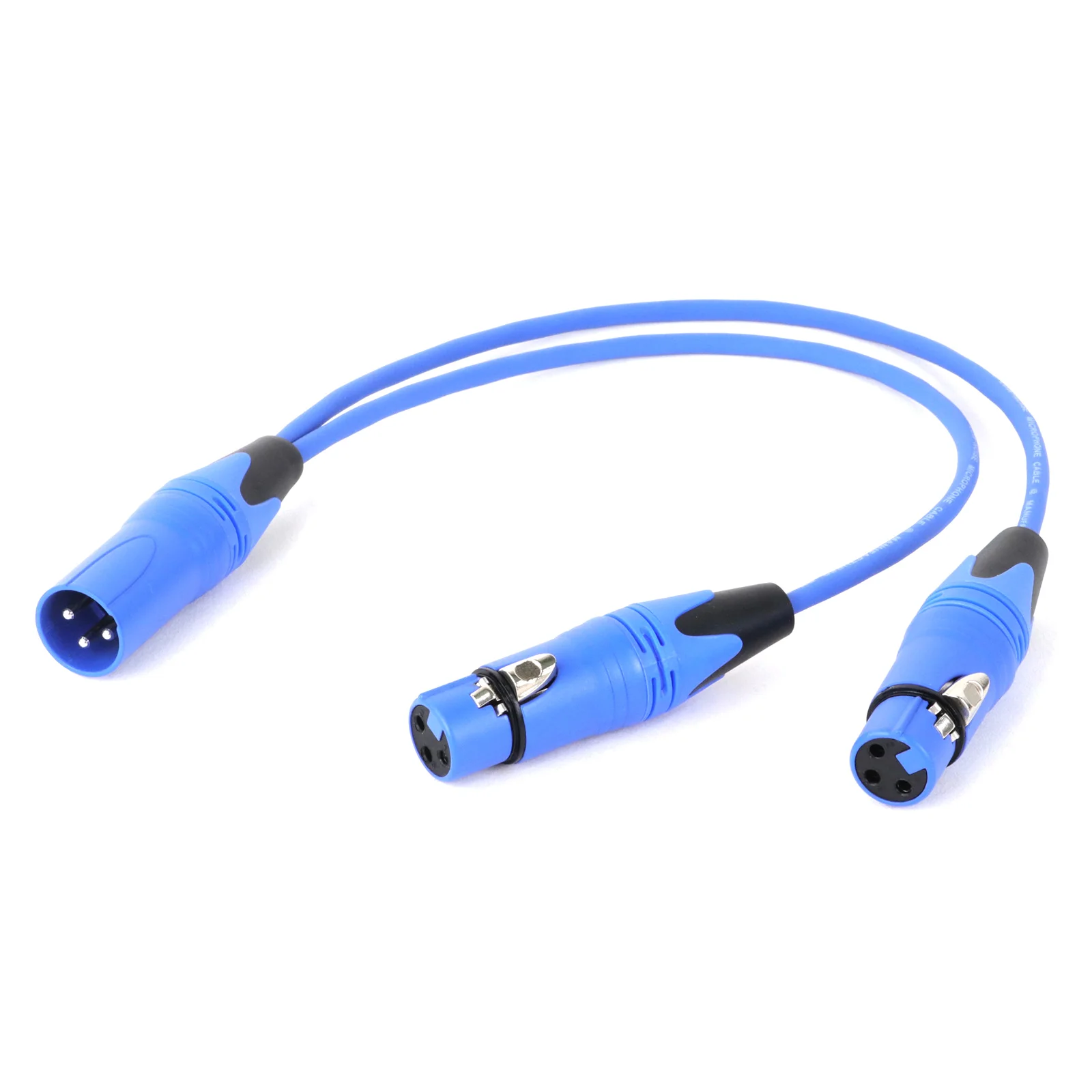 GuerGuo High Quality 3-Pin XLR Male Plug to Dual 2 Female Jack Y Splitter Mic DJ Cable Adapter For DVD Player Microphone 0.3M