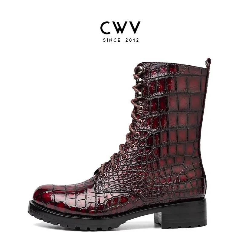 CWV men crocodile boots male shoes