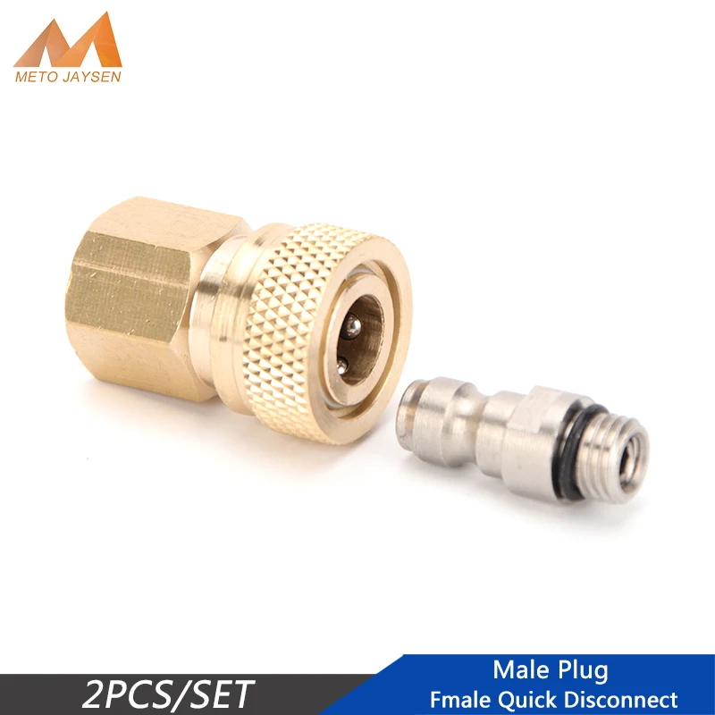 2pcs/set Quick Disconnects Connector 8mm M8x1 Thread M10x1 Quick Connect Couplings Air Refilling Fittings Socket Air Pumps Parts