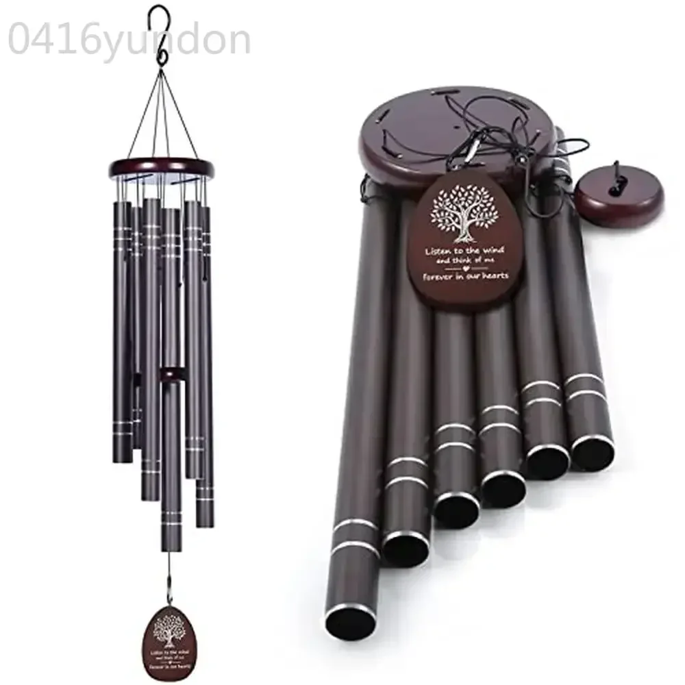 

Large 42" Deep Tone Wind Chimes Outdoor Memorial Sympathy Decor Melodious Sounds Long Lasting Tune Wood Aluminum Tubes Nature