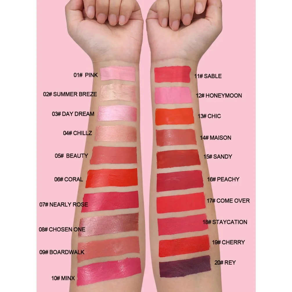 3 في 1 ملمع الشفاه ظلال العيون مقاوم للماء مقاوم للتلطخ أحمر الخدود سائل واحد العلامة الخاصة شعار مخصص ماكياج نباتي بالجملة أحمر الخدود #6