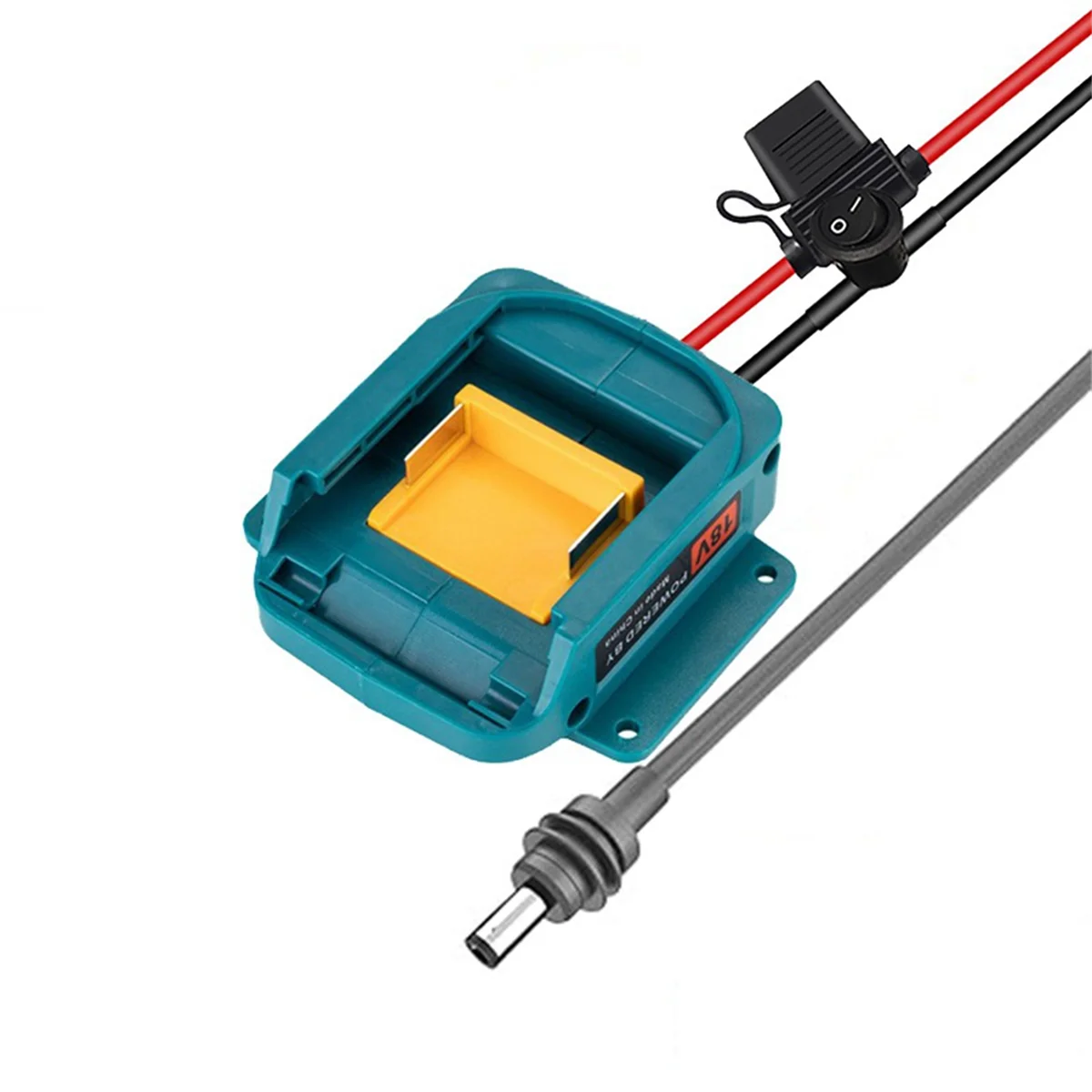 ABJZ لمحول بطارية صغير لكابل طاقة تيار مستمر صغير ببطارية 18 فولت مع 3 صمامات