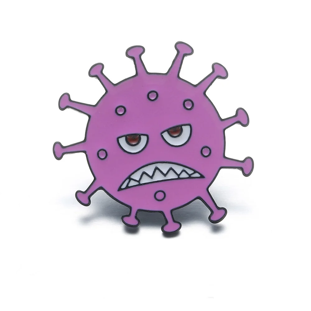 Smile Sad Virus Lapel Pin Doctor Nurse Medical Enamel Brooch Punk Jewelry Cute Smiling Pins Metal Women Gift Accessories