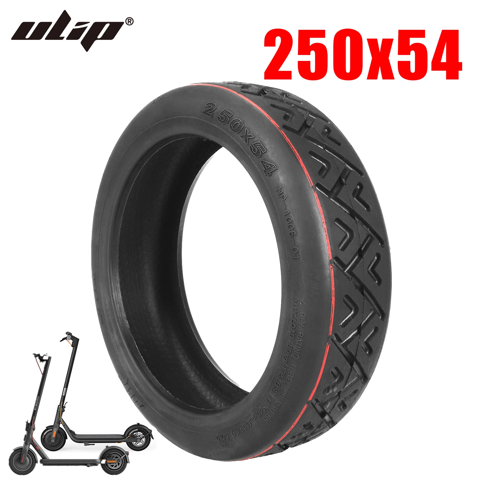 Ulip 10 Inch 250x54 Tubeless Tire Quality Durable Road Tire Parts For Xiaomi 4 Electric Scooter With Ninebot F20 F30 F40 Scooter