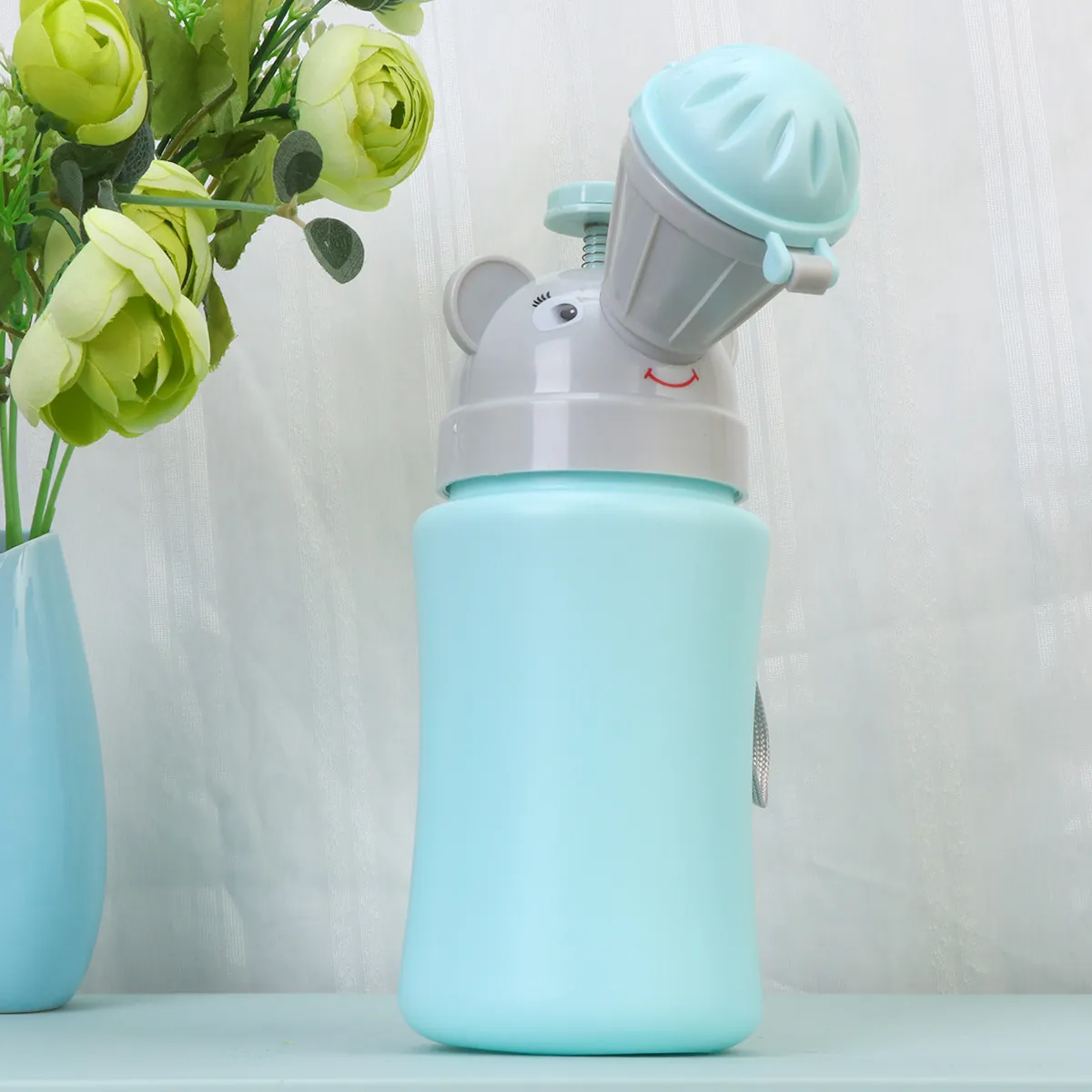 

1Pcs Car Urinal Portable Cartoon Potty Bottle Emergency Travel Kids Small Size Leak Proof Lightweight Urining Tool