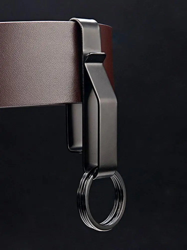 Edelstahl Gürtel Haken Karabiner Auto Schlüssel bund Gürtel Kleiderbügel Flaschen haken Camp Wasser halter taktische Outdoor EDC Schnalle Werkzeug – Detail 14