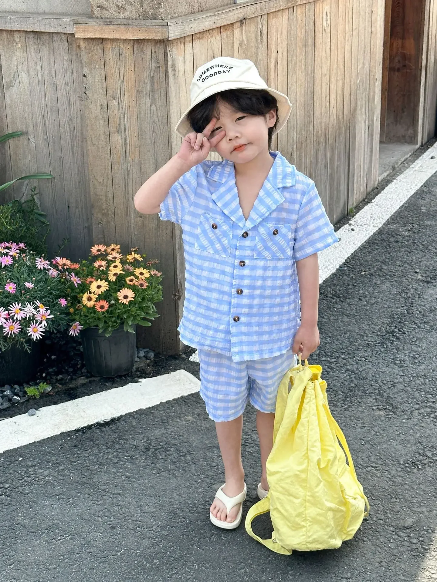 Children Clothing Kids Summer Suit Boy Plaid 2024 New Casual Baby Korean Style Girl Dress Brother and Sister Casual Clothes