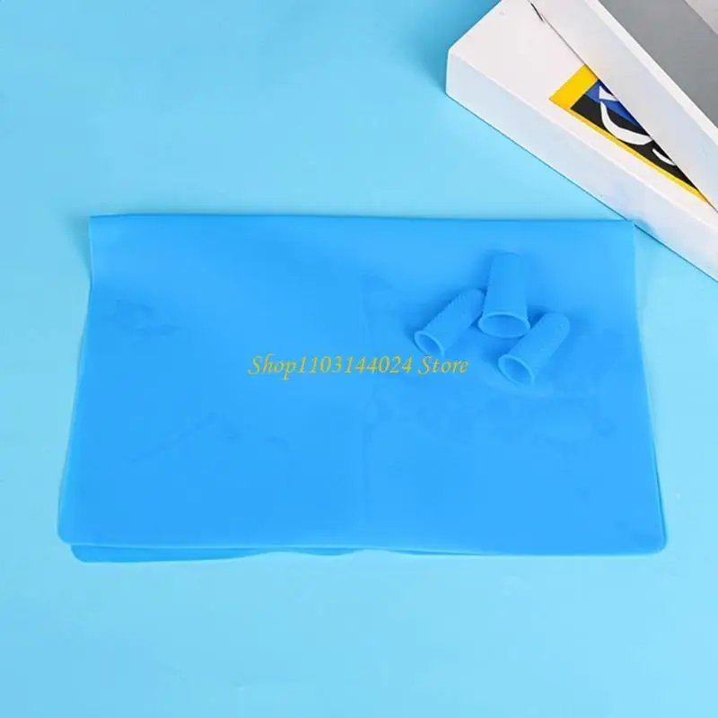 

N5KE Silicone Non-slip Finger Cots Breathable Finger Sleeves Protector for Handmade Soap Epoxy Resin Mold DIY Jewelry Making