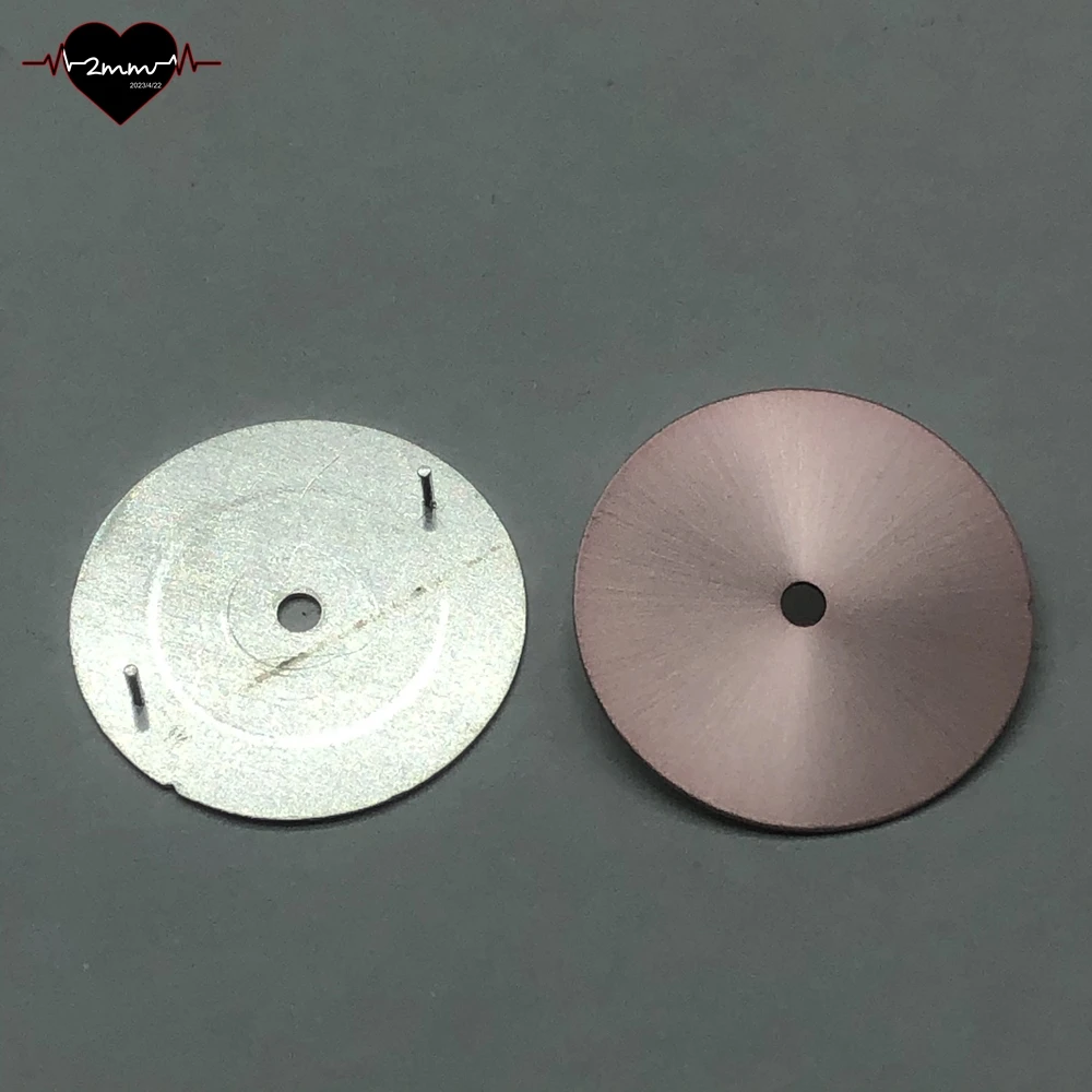 Blank Watch Dial sunburst pink color no window for NH05 Movement 20.5mm Watch Faces sunray