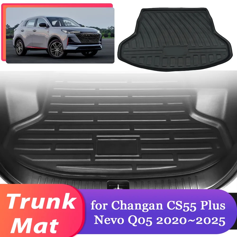 Car Trunk Mat for Changan CS55 Plus EV Nevo Q05 Saipa 441P 2020~2025 Luggage Cargo Pad Liner Cover Carpet Accessories
