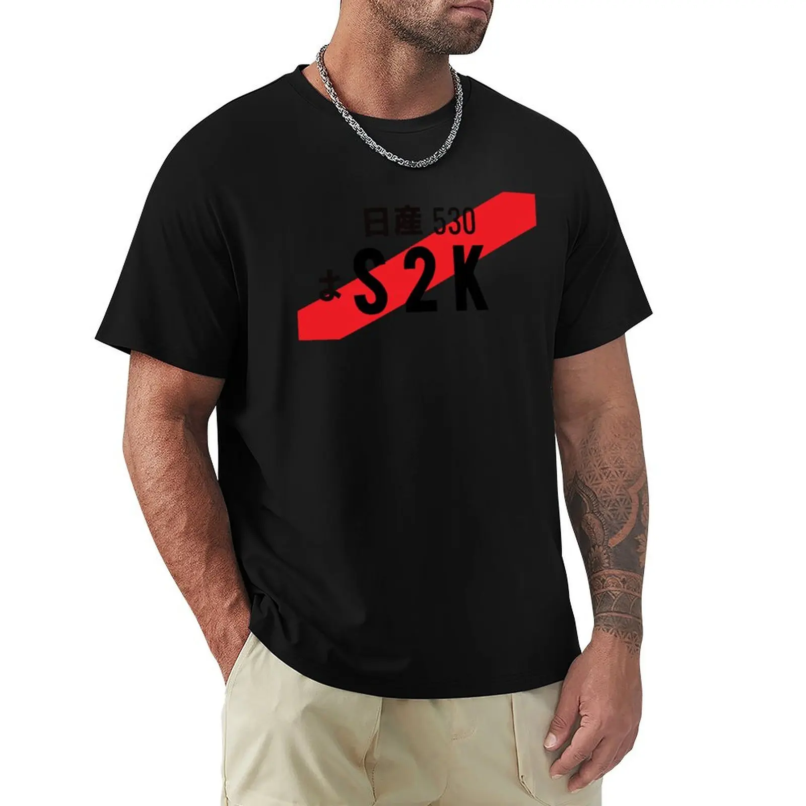 S2000 ENGINE JDM NUMBER PLATE T-Shirt Casual Fashion Short Sleeve Cotton T-Shirt