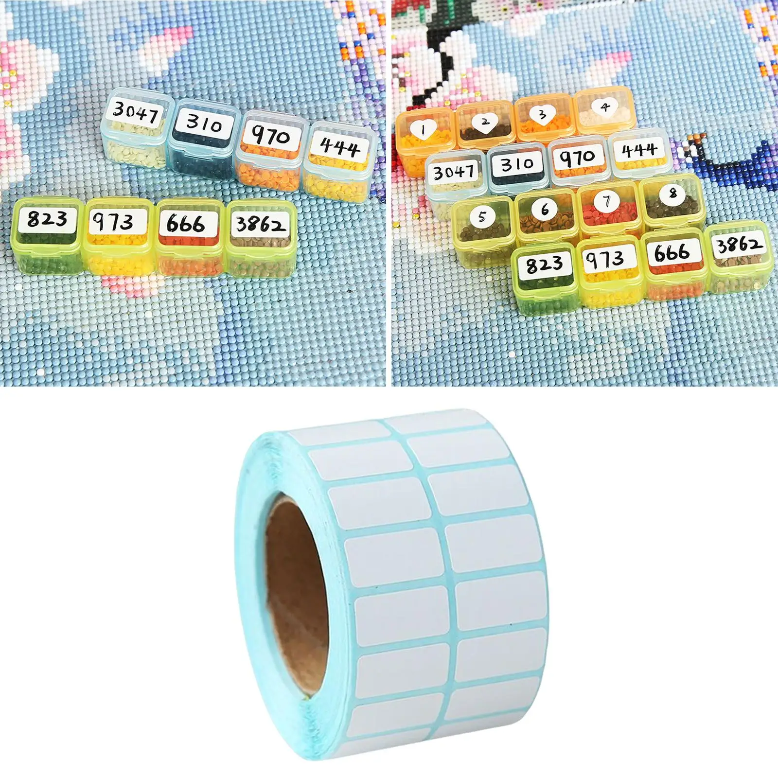 2xDiamond Painting Labels Purpose Label Thermals Label Sticker Roll for DIY Logos Design