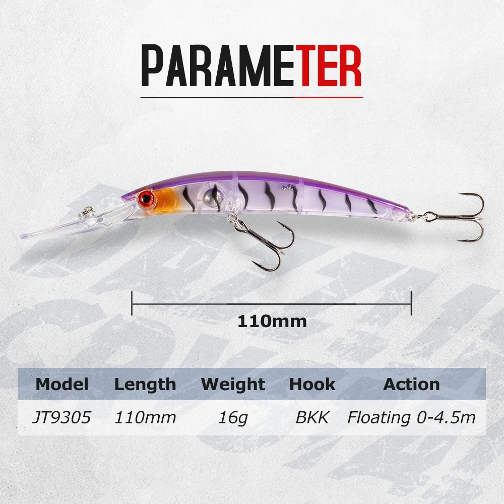 

Bio-mimetic Long Tongue Minnow Lure Fishing Bait Minnow 11cm16g Artificial Fish Bait Hard Rig Bio-mimetic Design
